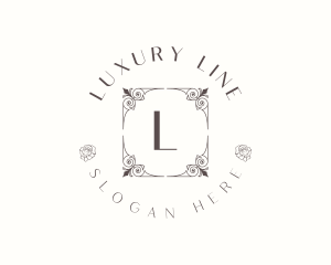 Luxury Floral Ornament Frame logo design