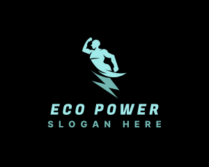 Human Power Electricity logo design