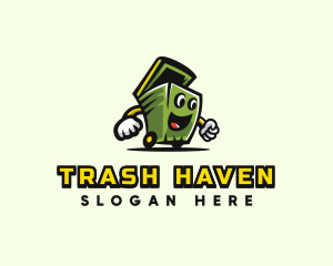 Trash Bin Junk logo design