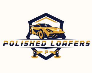 Polisher Auto Detailing logo design