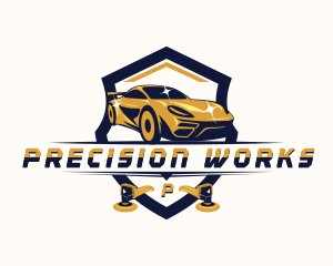 Polisher Auto Detailing logo design