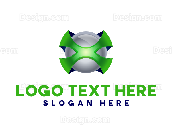 3d Letter X Gaming Logo
