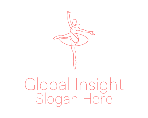 Pink Ballet Instructor  Logo