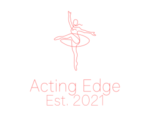 Pink Ballet Instructor  logo design