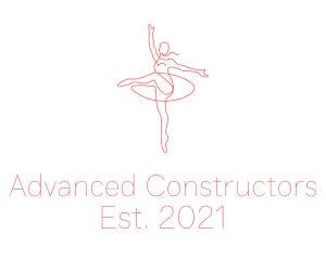 Pink Ballet Instructor  logo design