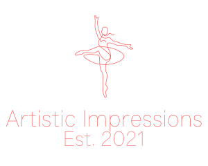 Pink Ballet Instructor  logo design