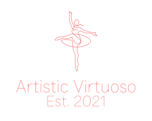 Pink Ballet Instructor  logo design