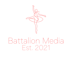 Pink Ballet Instructor  logo design