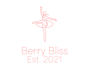 Pink Ballet Instructor  logo design