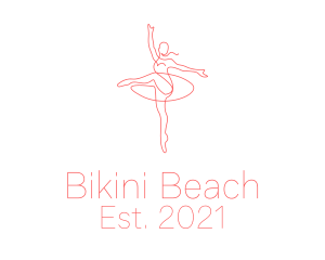 Pink Ballet Instructor  logo design