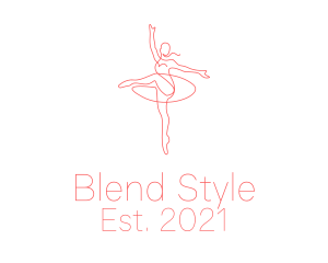 Pink Ballet Instructor  logo design