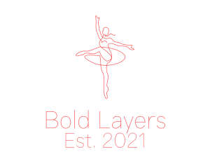 Pink Ballet Instructor  logo design