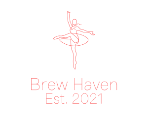 Pink Ballet Instructor  logo design