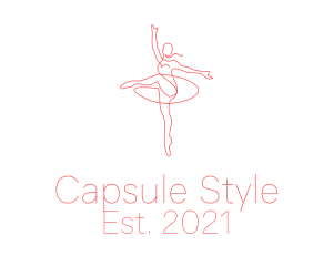 Pink Ballet Instructor  logo design