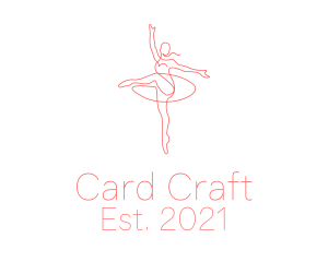 Pink Ballet Instructor  logo design