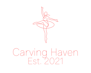 Pink Ballet Instructor  logo design