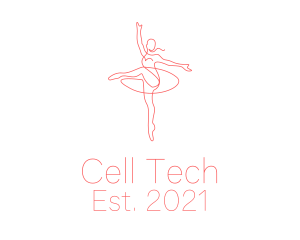 Pink Ballet Instructor  logo design