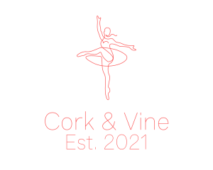 Pink Ballet Instructor  logo design