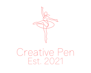 Pink Ballet Instructor  logo design