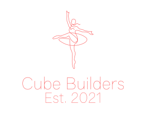 Pink Ballet Instructor  logo design