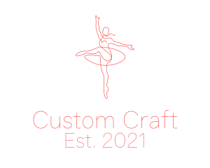 Pink Ballet Instructor  logo design