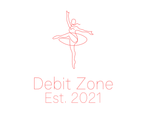 Pink Ballet Instructor  logo design