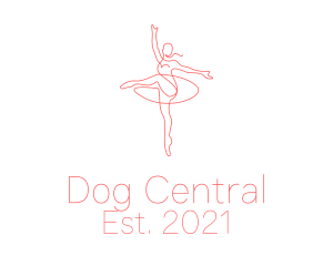 Pink Ballet Instructor  logo design