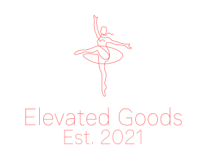 Pink Ballet Instructor  logo design