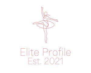 Pink Ballet Instructor  logo design