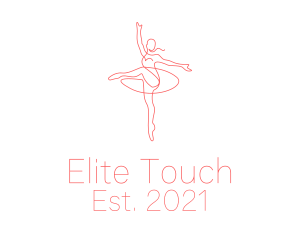 Pink Ballet Instructor  logo design