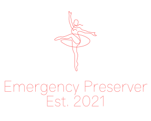 Pink Ballet Instructor  logo design