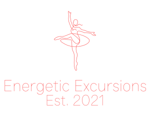 Pink Ballet Instructor  logo design