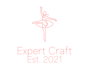 Pink Ballet Instructor  logo design