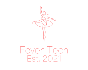 Pink Ballet Instructor  logo design