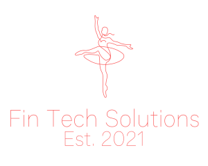 Pink Ballet Instructor  logo design