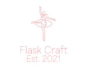 Pink Ballet Instructor  logo design