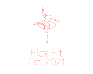 Pink Ballet Instructor  logo design