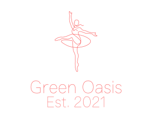 Pink Ballet Instructor  logo design