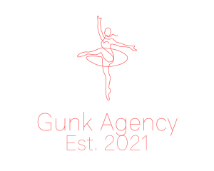 Pink Ballet Instructor  logo design