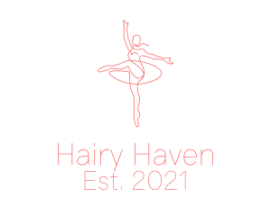 Pink Ballet Instructor  logo design