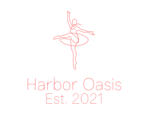 Pink Ballet Instructor  logo design