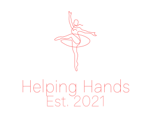 Pink Ballet Instructor  logo design