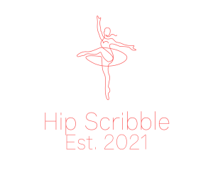 Pink Ballet Instructor  logo design