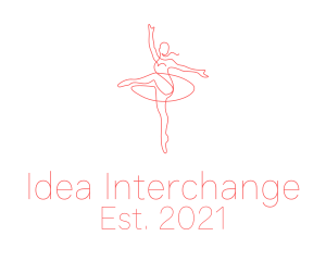 Pink Ballet Instructor  logo design