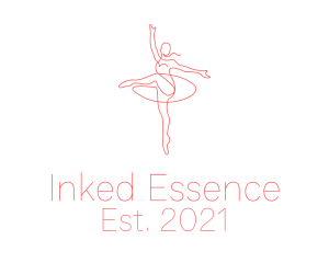 Pink Ballet Instructor  logo design