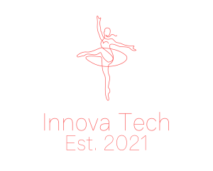 Pink Ballet Instructor  logo design