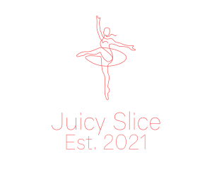 Pink Ballet Instructor  logo design