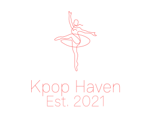 Pink Ballet Instructor  logo design