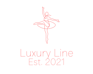 Pink Ballet Instructor  logo design