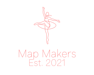 Pink Ballet Instructor  logo design